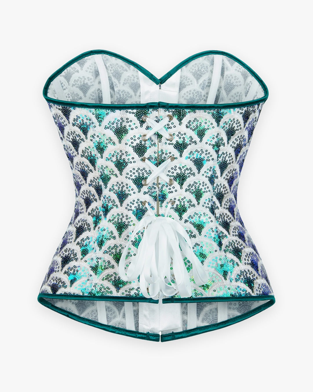 Zoom sur le détail du corset menthol, vue 2