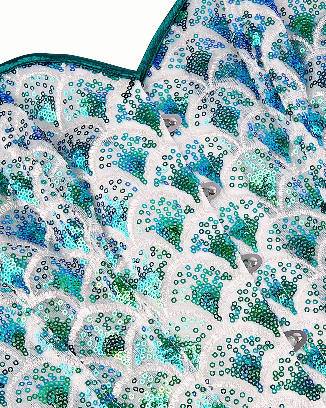 Zoom sur le détail du corset menthol, vue 3