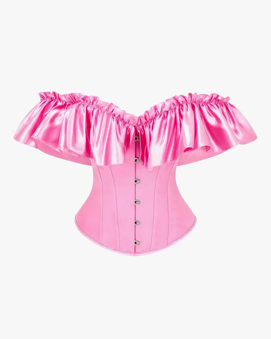 Corset mode sur fond studio gris clair, vue 2