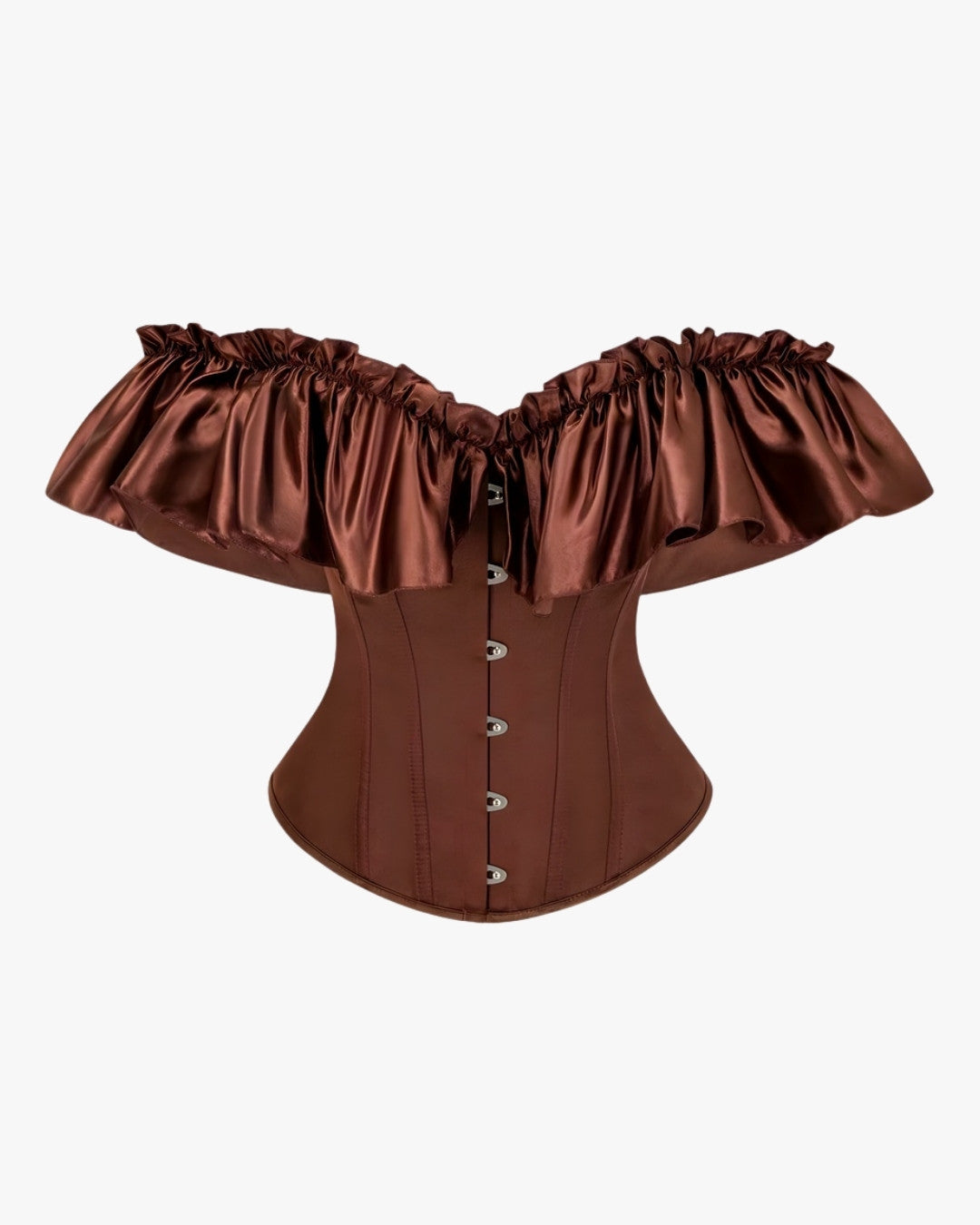 Corset mode sur fond studio gris clair, vue 4