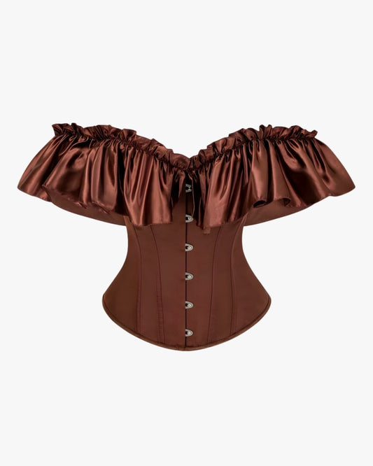Corset mode sur fond studio gris clair, vue 4