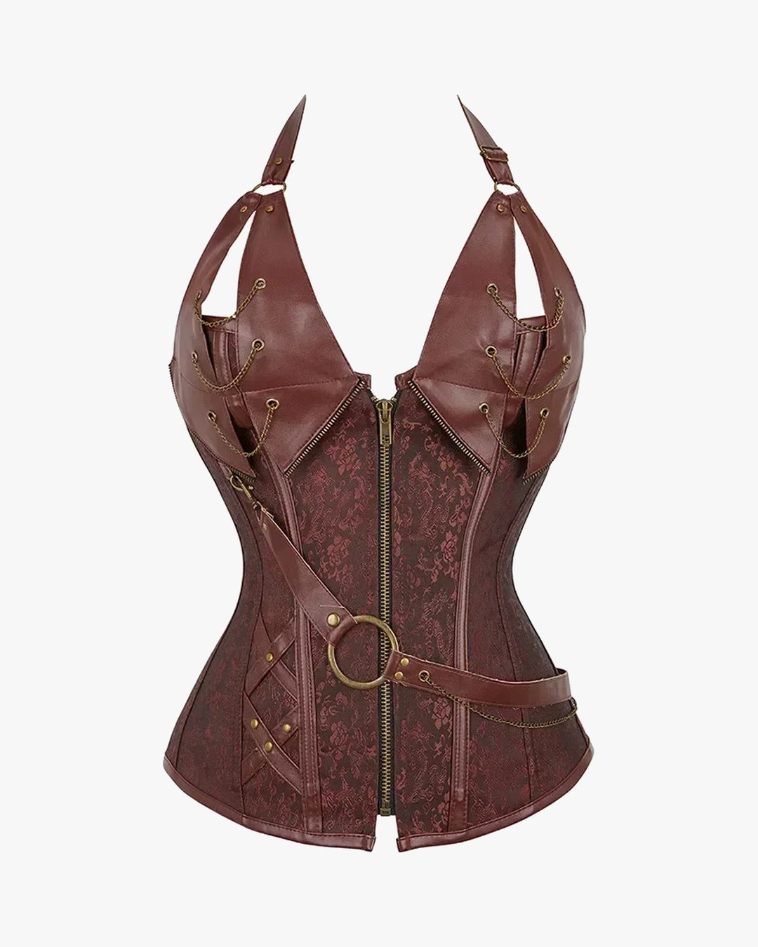 Corset pirate sur fond studio gris clair