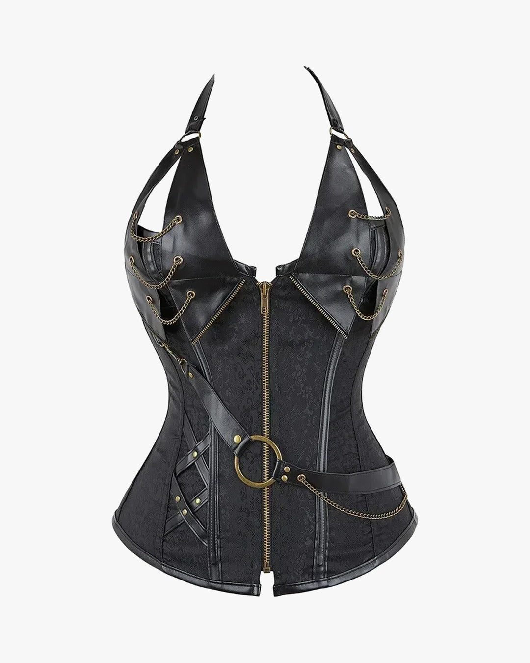 Corset pirate sur fond studio gris clair, vue 3