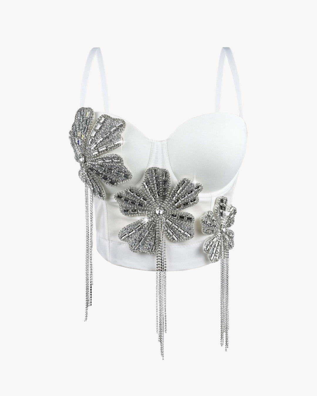 Corset soirée sur fond studio gris clair