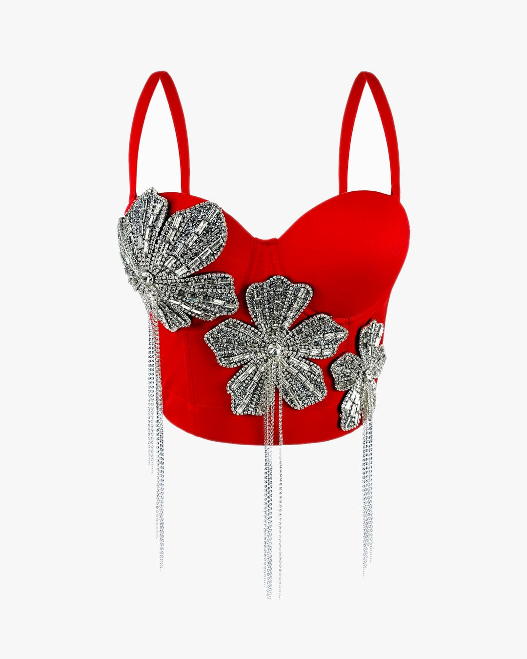 Corset soirée sur fond studio gris clair, vue 2