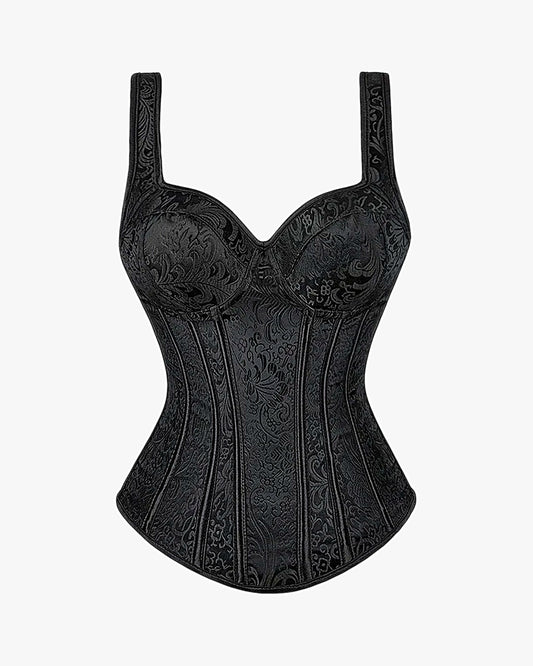 Corset steampunk sur fond studio gris clair