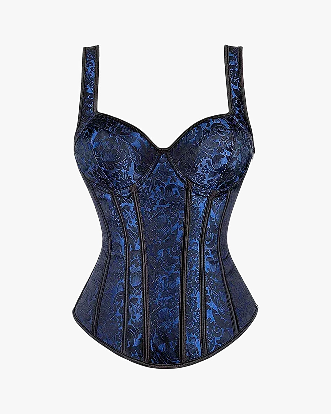 Corset steampunk sur fond studio gris clair, vue 3