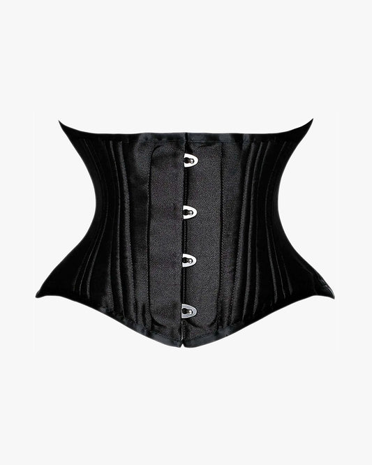 Corset taille de guêpe sur fond studio gris clair