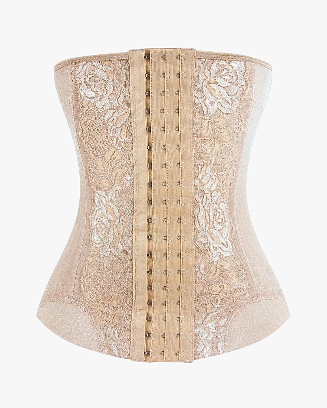 Corset taille fine sur fond studio gris clair, vue 2