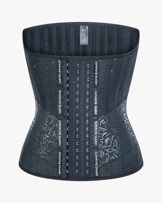 Corset ventre plat sur fond studio gris clair