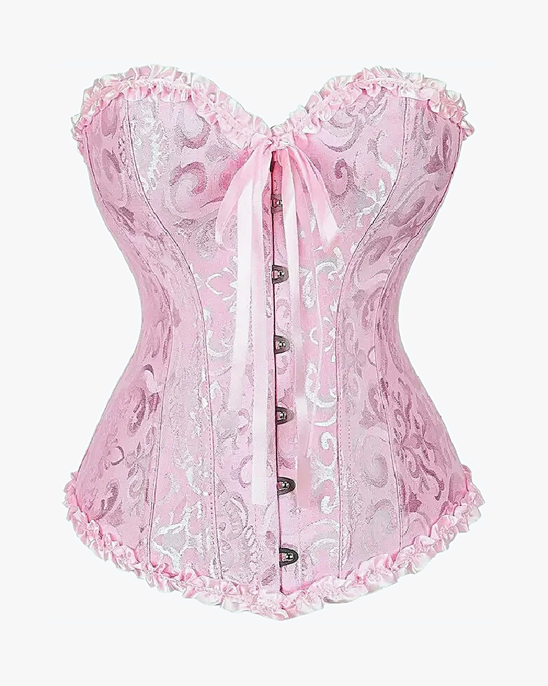 Corset victorien sur fond studio gris clair