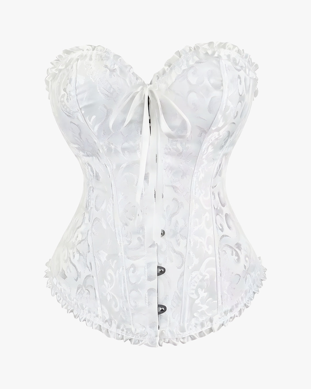 Corset victorien sur fond studio gris clair, vue 3