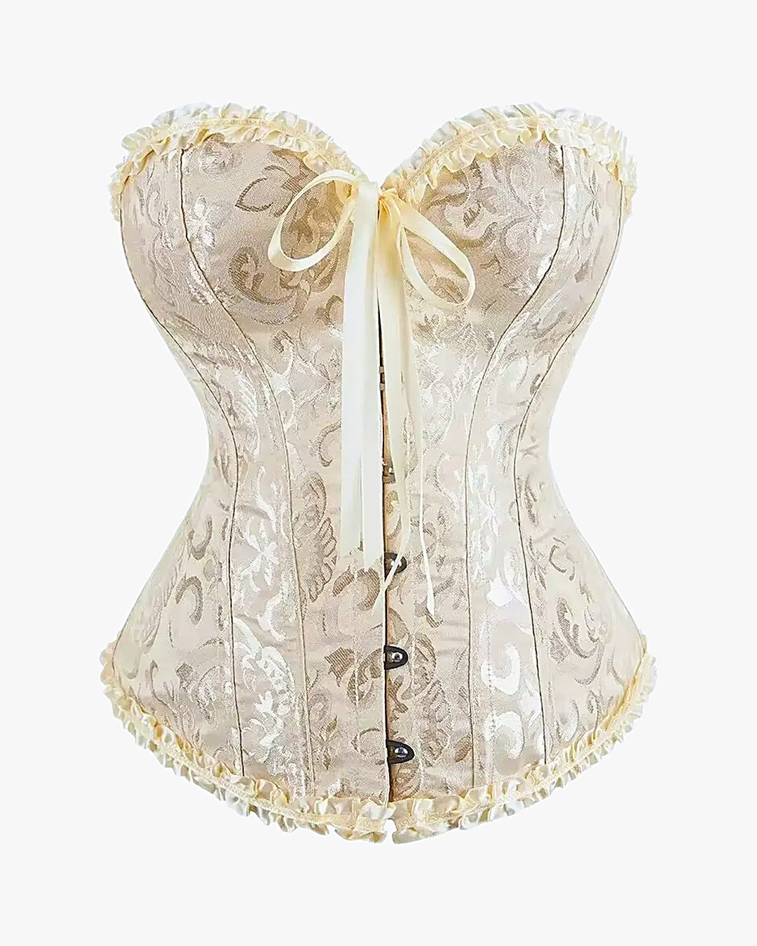 Corset victorien sur fond studio gris clair, vue 4
