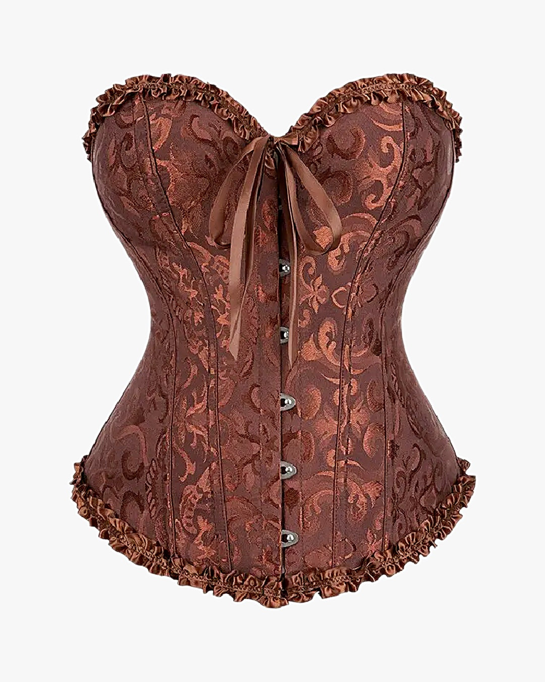 Corset victorien sur fond studio gris clair, vue 5