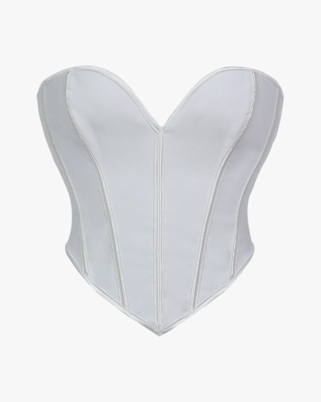 Haut corset sur fond studio gris clair, vue 2