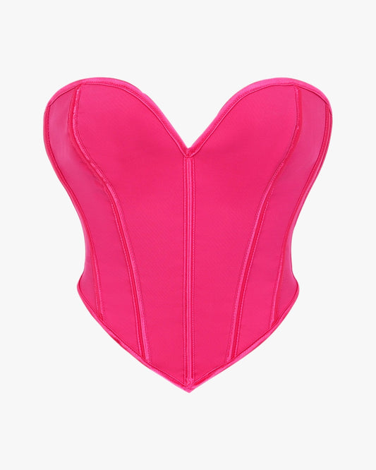 Haut corset sur fond studio gris clair, vue 3