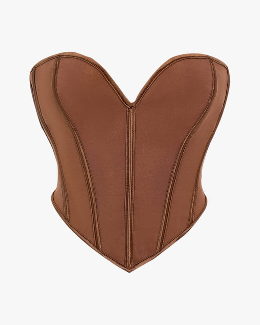 Haut corset sur fond studio gris clair, vue 4