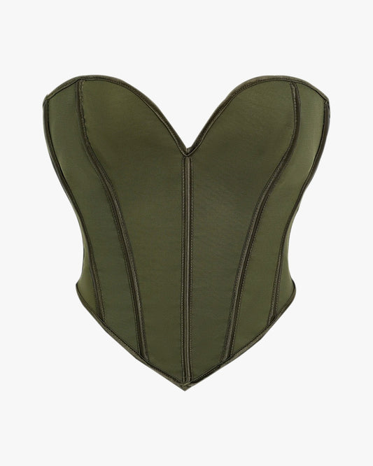 Haut corset sur fond studio gris clair, vue 7