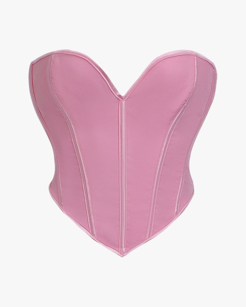 Haut corset sur fond studio gris clair, vue 9