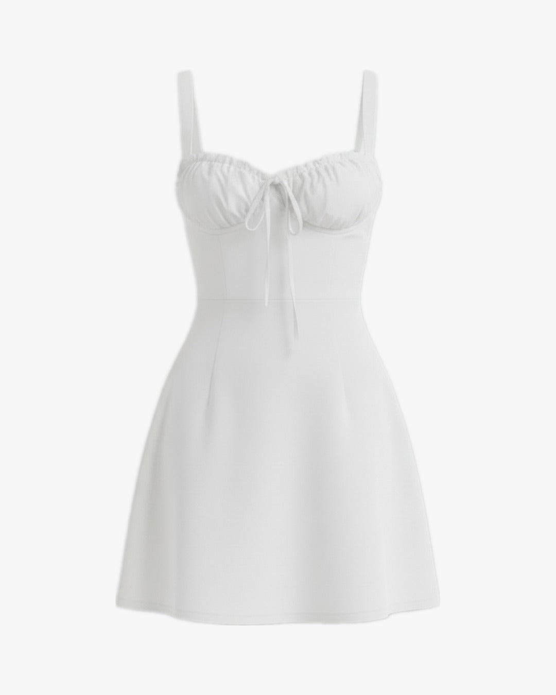 Robe corset à l'ancienne sur fond studio gris clair, vue 2