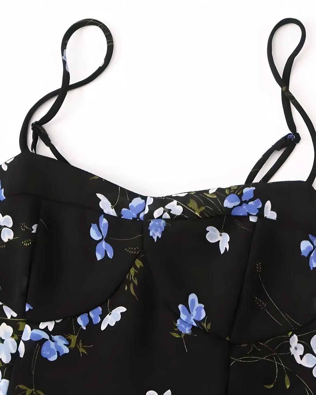 Zoom sur le détail du robe corset bretelle, vue 2