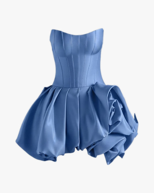 Robe corset bustier sur fond studio gris clair, vue 2