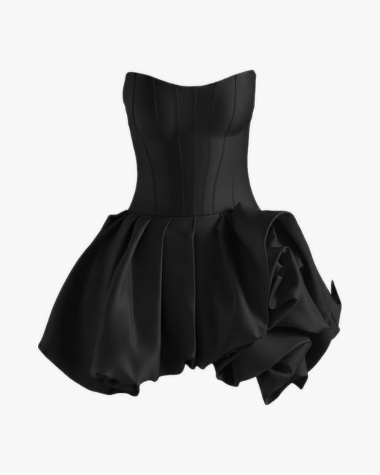 Robe corset bustier sur fond studio gris clair, vue 3