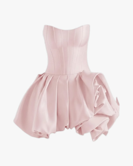 Robe corset bustier sur fond studio gris clair, vue 5