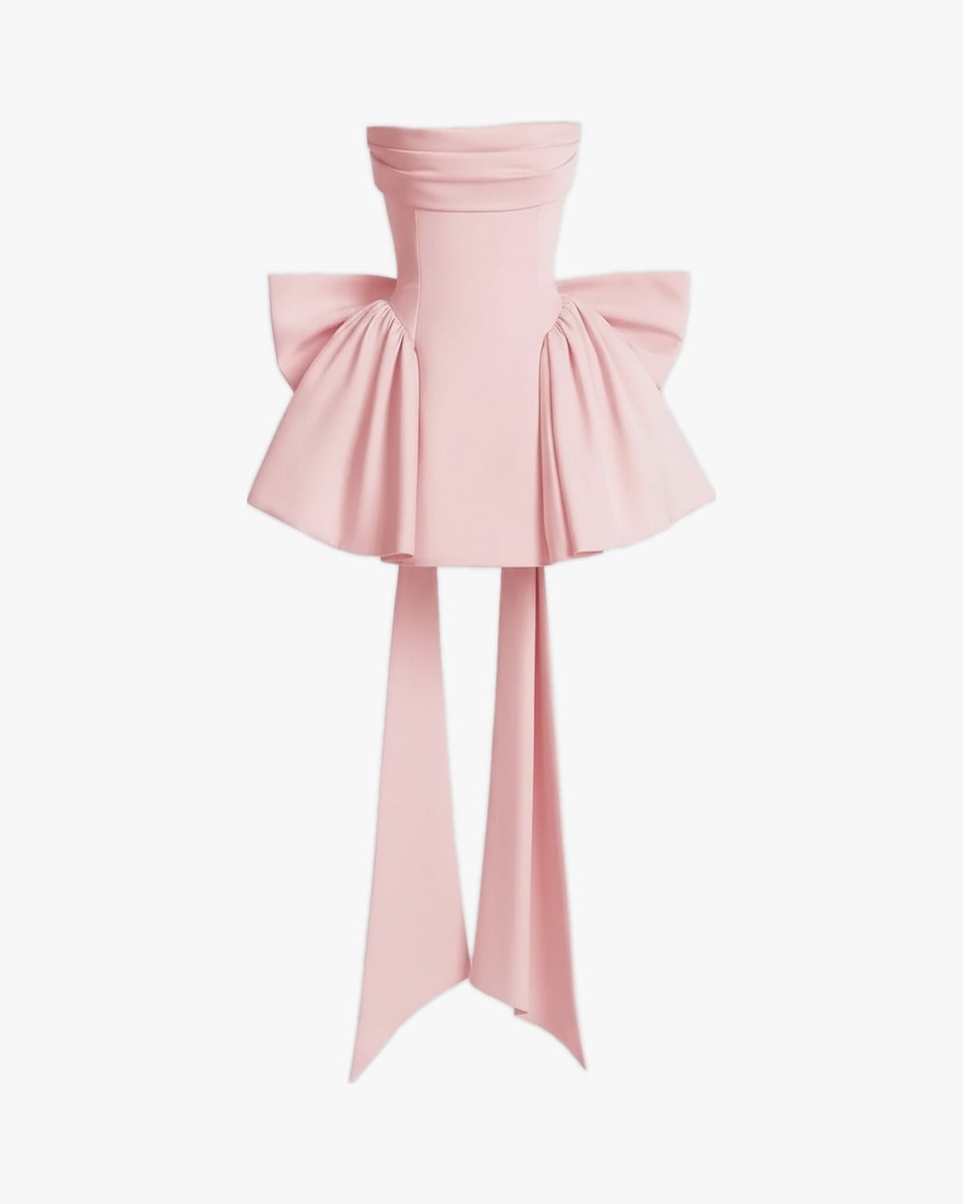 Robe corset de soirée sur fond studio gris clair, vue 2