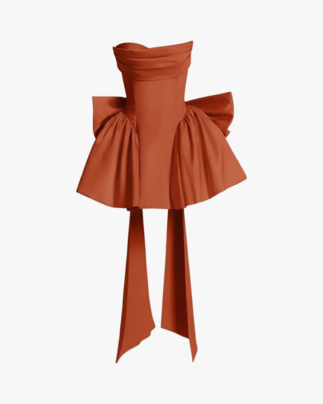Robe corset de soirée sur fond studio gris clair, vue 5