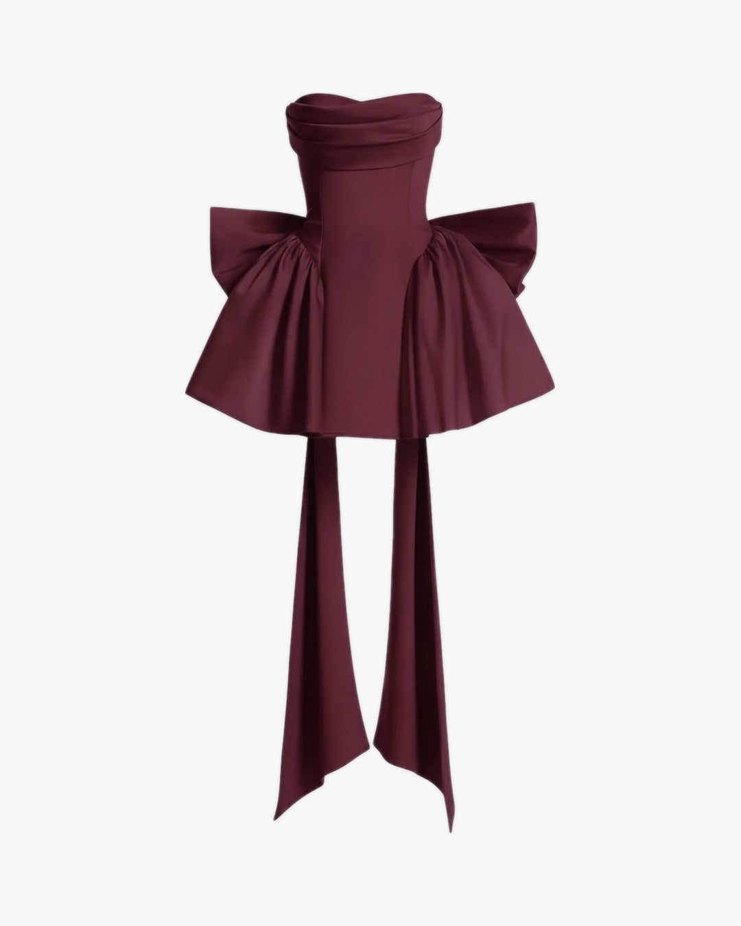 Robe corset de soirée sur fond studio gris clair, vue 6
