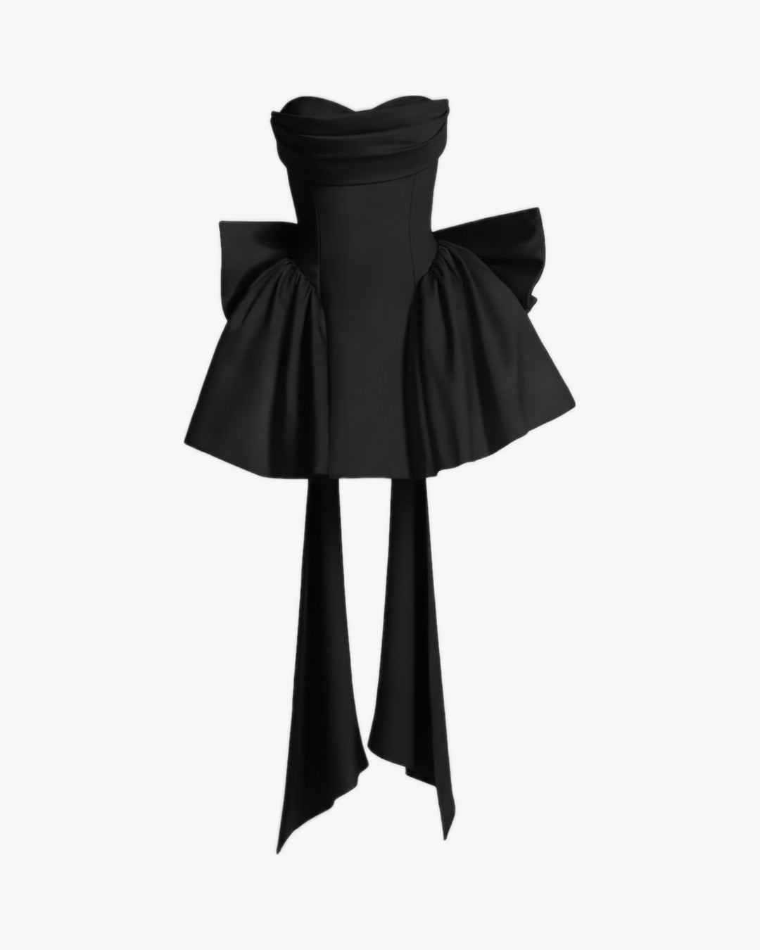 Robe corset de soirée sur fond studio gris clair, vue 7