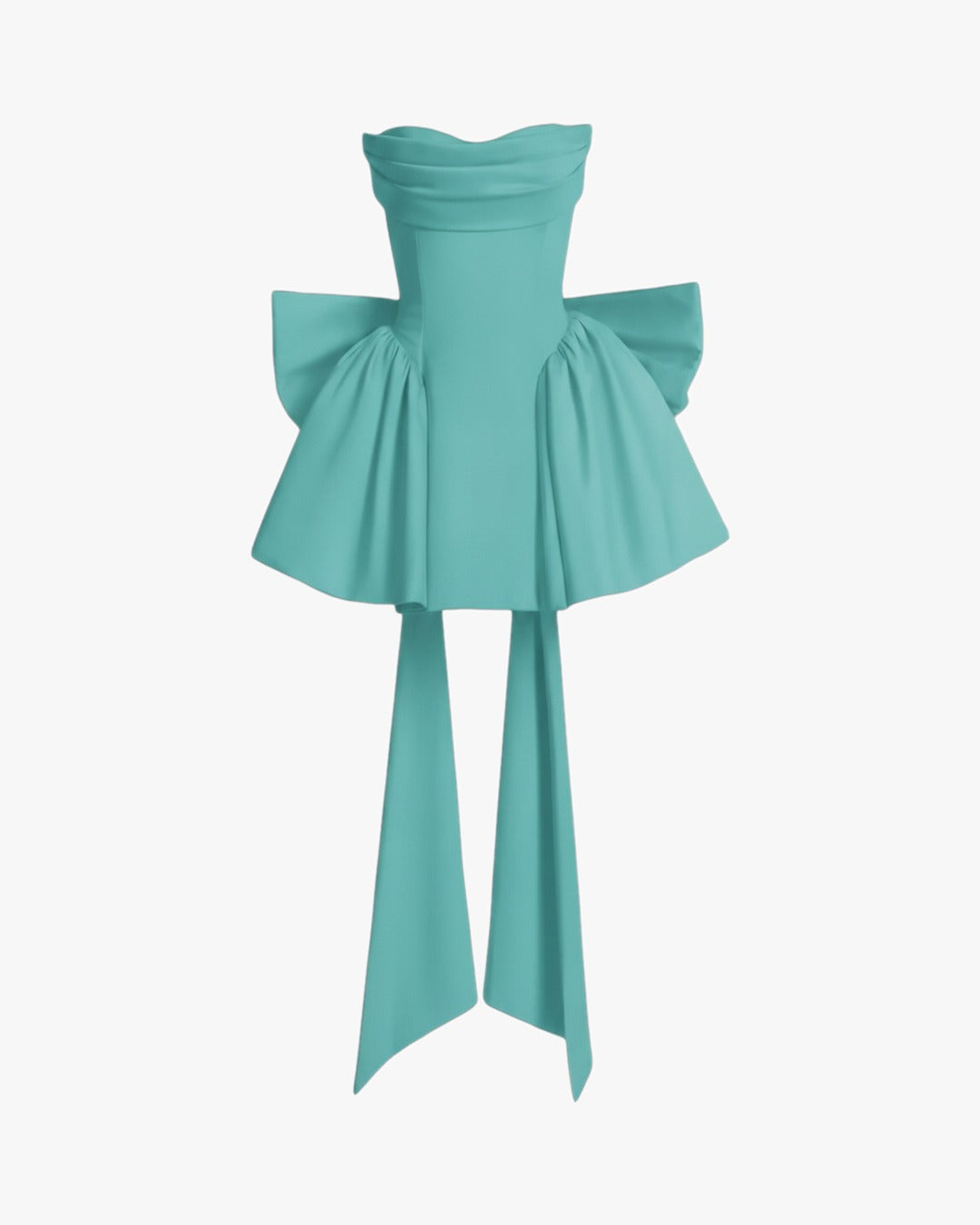 Robe corset de soirée sur fond studio gris clair, vue 8