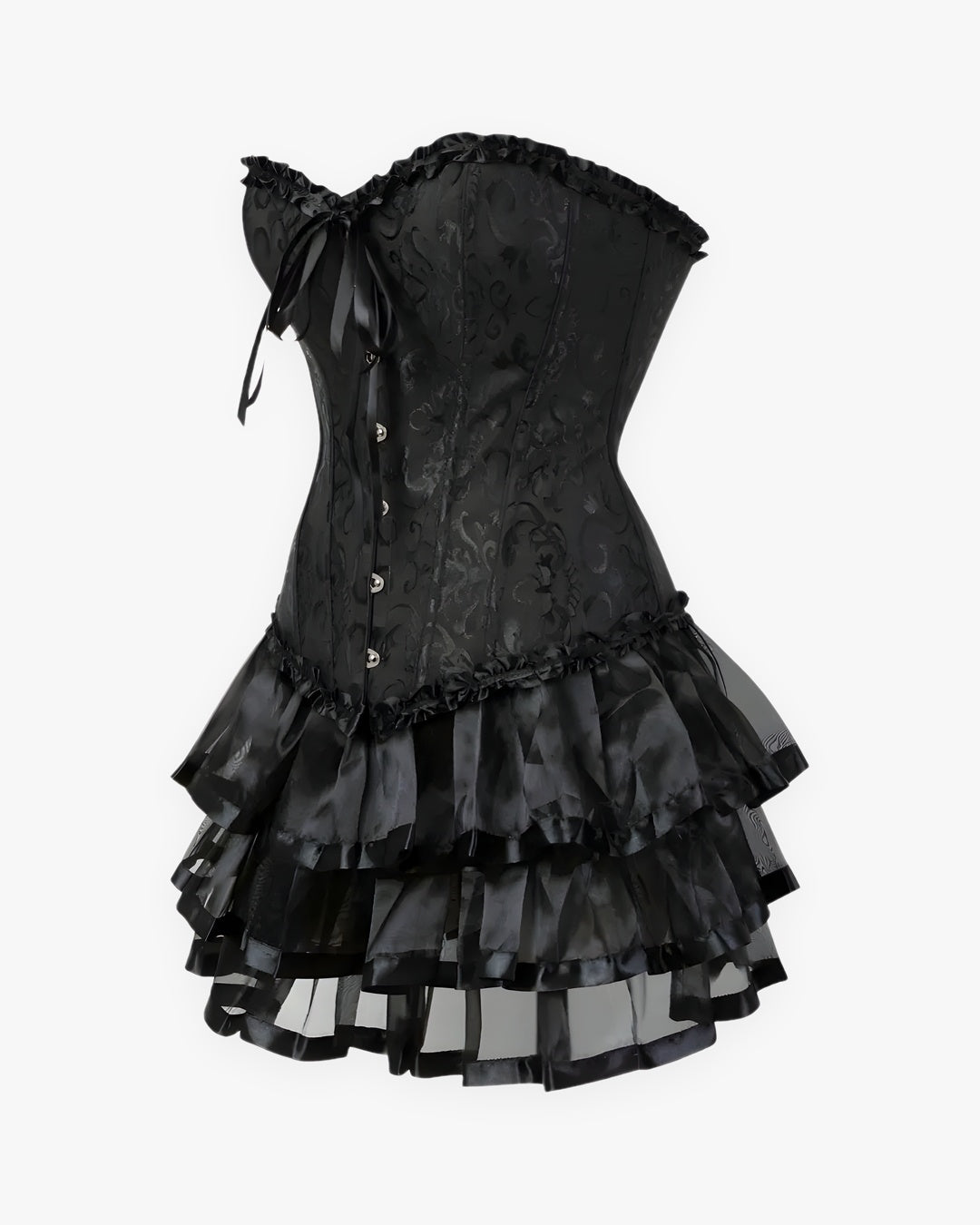 Zoom sur le détail du robe corset grande taille