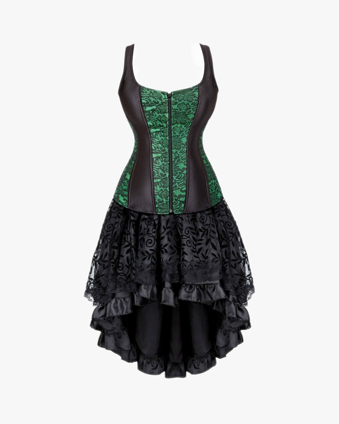 Robe corset steampunk sur fond studio gris clair, vue 6