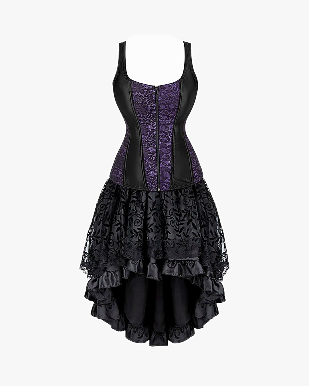 Robe corset steampunk sur fond studio gris clair, vue 7