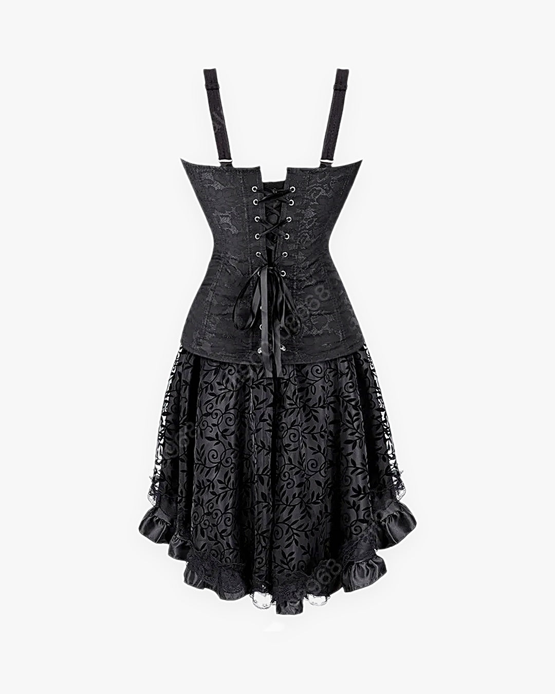 Zoom sur le détail du robe corset steampunk