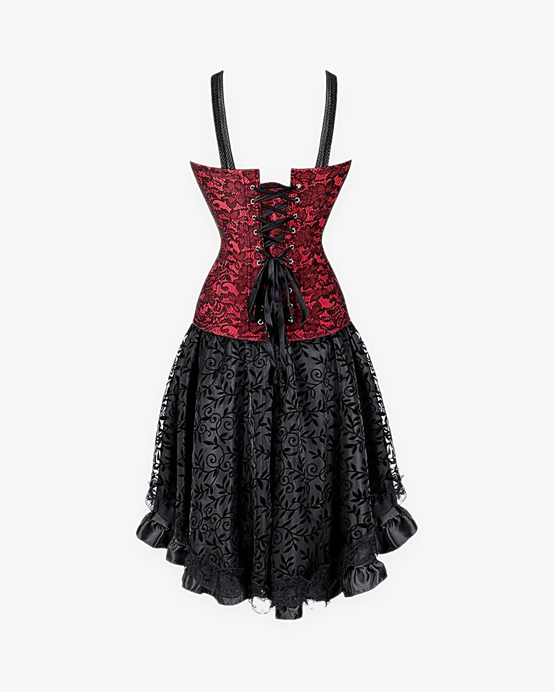 Zoom sur le détail du robe corset steampunk, vue 2