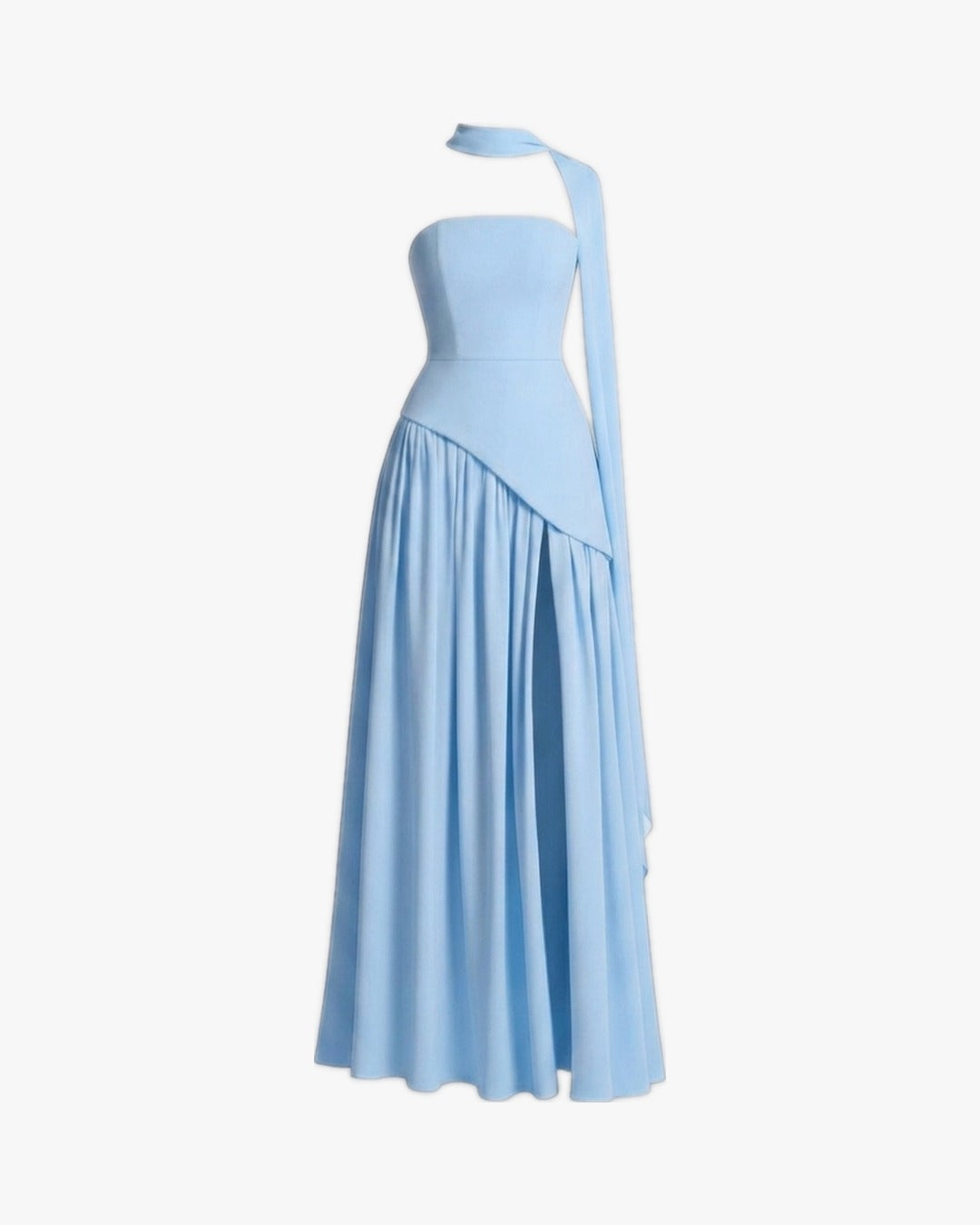 Robe longue corset sur fond studio gris clair, vue 12