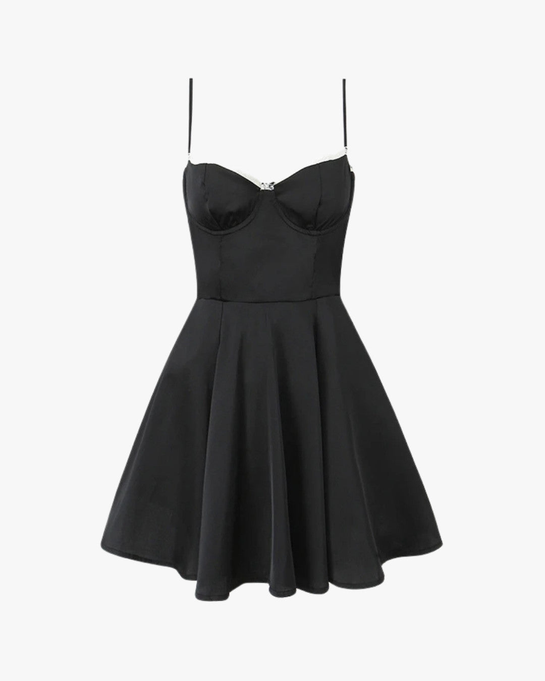 Robe style corset sur fond studio gris clair, vue 5
