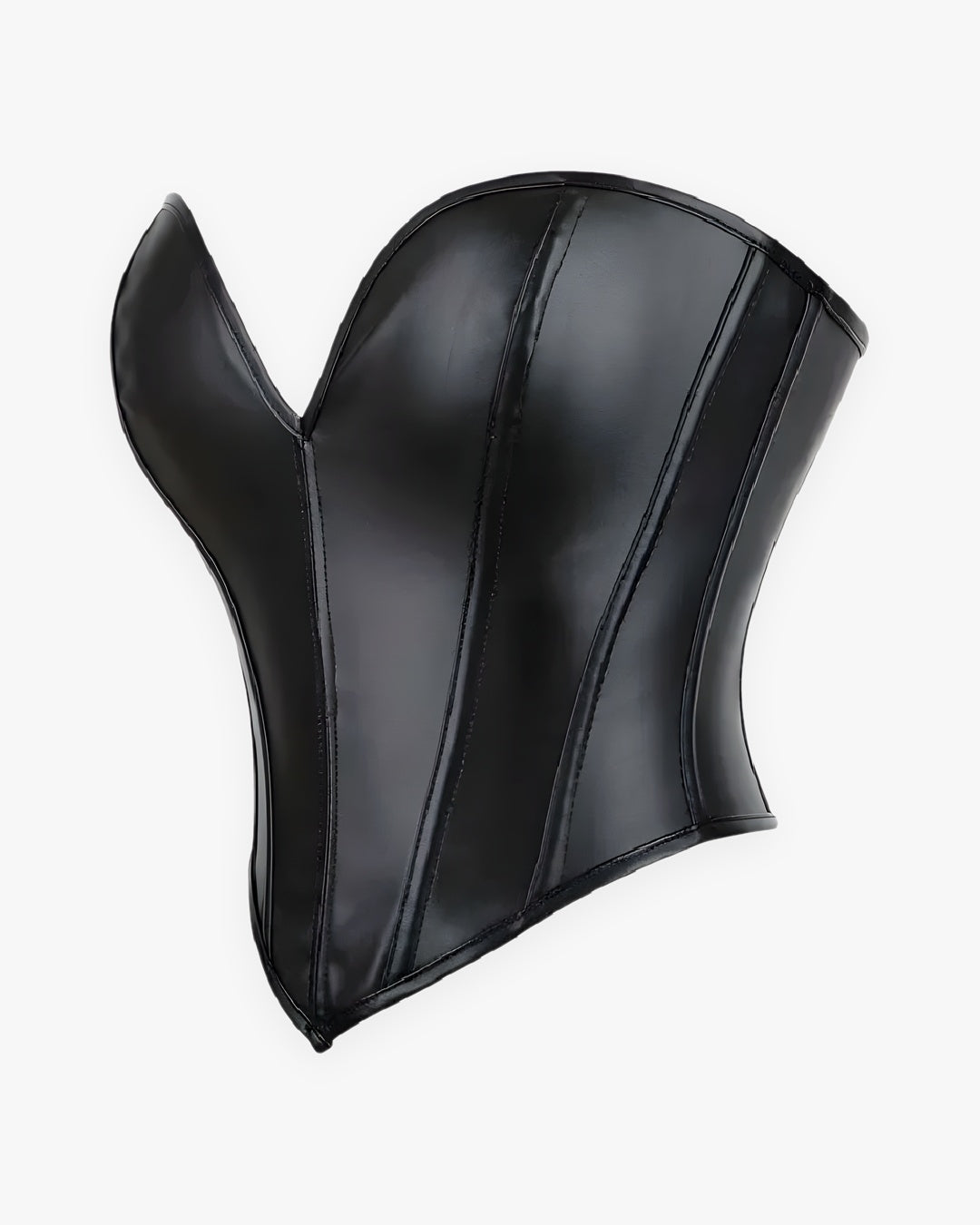 Zoom sur le détail du top corset cuir